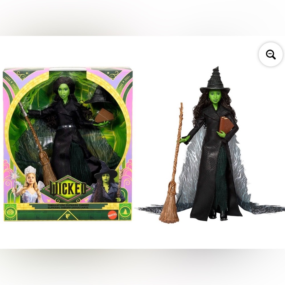 NWT-Wicked:For Good Deluxe Elphaba Doll with MovieInspired Outfit &4 Accessories